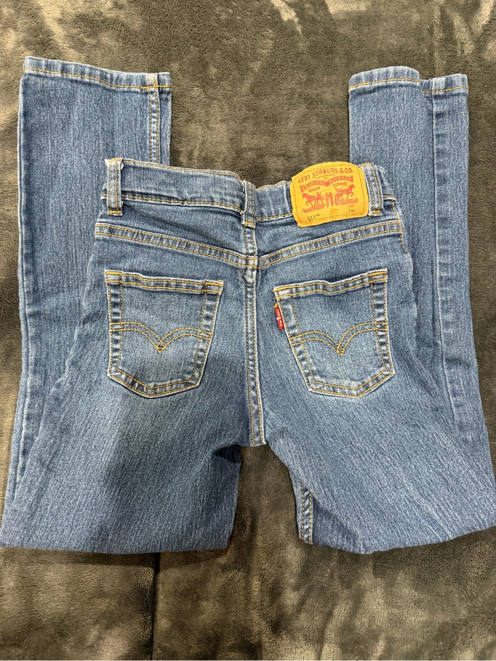 LEVIS Boys slim 511 Size 7 regular jeans